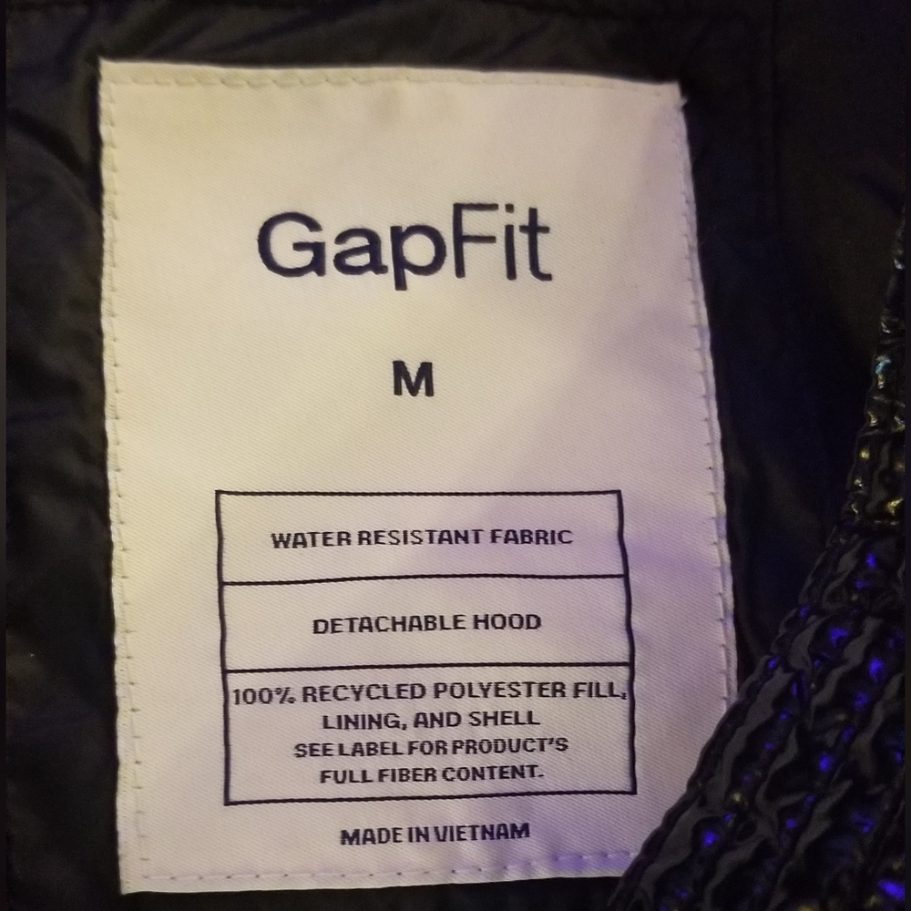 Gap Black Shiny Puffer, Medium - image 2